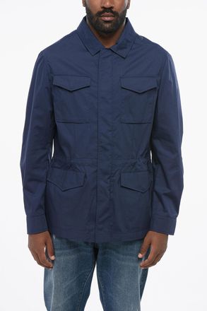 Brunello Cucinelli Water-Repellent Cotton-Blend Overshirt with Drawstring Brunello Cucinelli