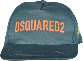 Dsquared2 Gabardine Baseball Cap - Heren - Petten - Groen - ONE Size - Katoen - Accessoires