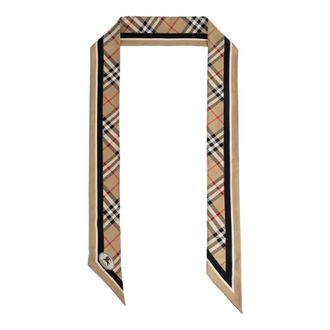 Burberry Silky Scarves, unisex, Beige, Size: ONE SIZE Silk Scarf