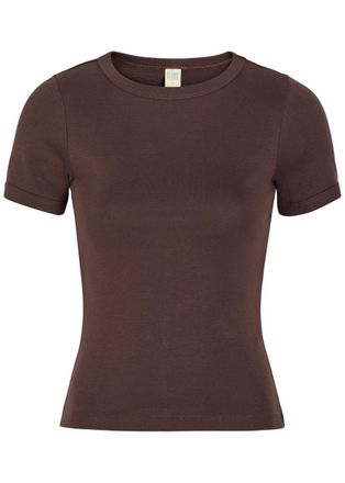 Flore Flore Flore Flore Car Cotton T-shirt - Dark Brown - S (UK8-10 / S)