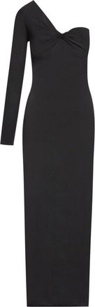 Courr&egrave;ges one-shoulder maxi dress - women - Spandex/Elastane/Viscose - 36 - Black