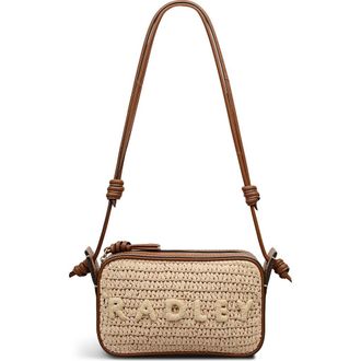 Radley London The Camden - Raffia Small Ziptop Shoulder Bag in Natural at Nordstrom