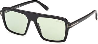 Tom Ford FT1176 VINCENT 01N Mens Sunglasses Black Size 56