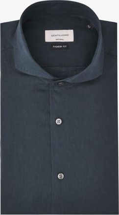 Gentiluomo Linnen Overhemd | Donkerblauw