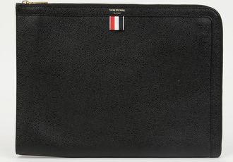 Thom Browne Pebble Document Clutch Black