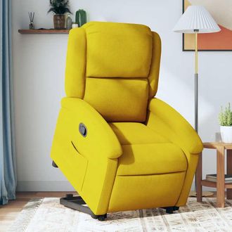 vidaXL Vidaxl - Sill&oacute;n Reclinable Elevable Terciopelo Amarillo