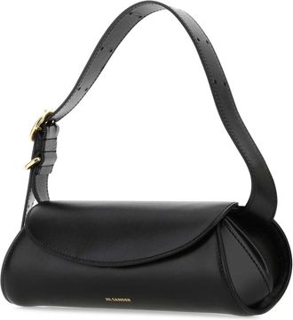 Jil Sander Cannolo Shoulder Bag - Black