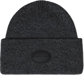 Alexander Wang Alexander Wang Ribbed Beanie With Domed Logo Patch