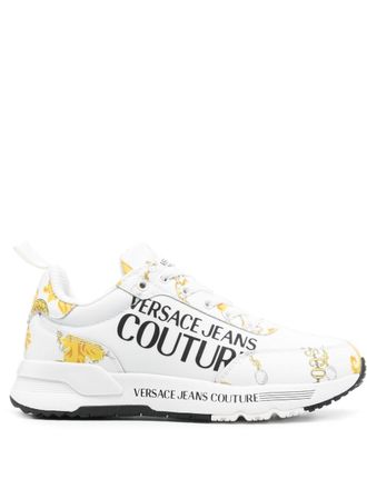 Versace Jeans Couture baroque-pattern low-top sneakers - White