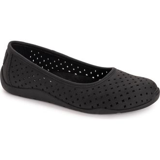 Muk Luks Solana Skimmer Flat in Black at Nordstrom Rack, Size 6.5