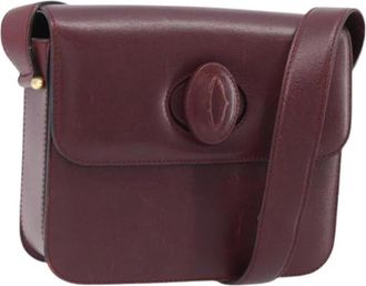 Cartier Pre-owned Cross Body Bags, female, Red, Size: ONE SIZE Pre-owned Leather Shoulder Bag