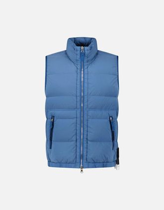 Stone Island Mens Stone Island Puffer Seamless Tunnel Nylon Gilet Blue - Size: Regular/36