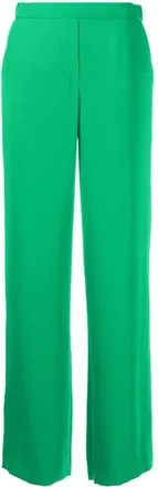 P.A.R.O.S.H. elasticated straight-leg trousers - women - Polyester - S - Green