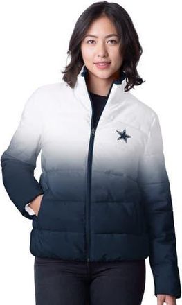 G-III 4Her by Carl Banks Womens G-III 4Her by Carl Banks White Dallas Cowboys Overtime Ombre Full-Zip Puffer Jacket at Nordstrom, Size Xx-Large