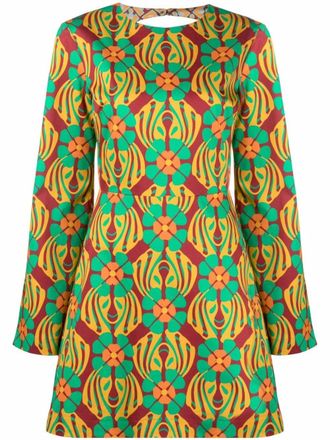 La DoubleJ Mini-jurk met bloemenprint - Rood