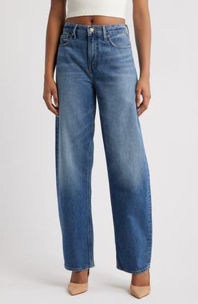 Good American Good Relaxed Barrel Jeans in Indigo740 at Nordstrom Rack