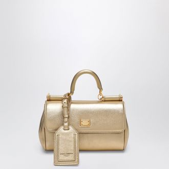 Dolce & Gabbana My Sicily handbag in laminated calfskin, gold