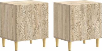 vidaXL Mesita De Noche 2 Uds. Roble Sonoma 43 X 34,5 X 50 Cm Vidaxl