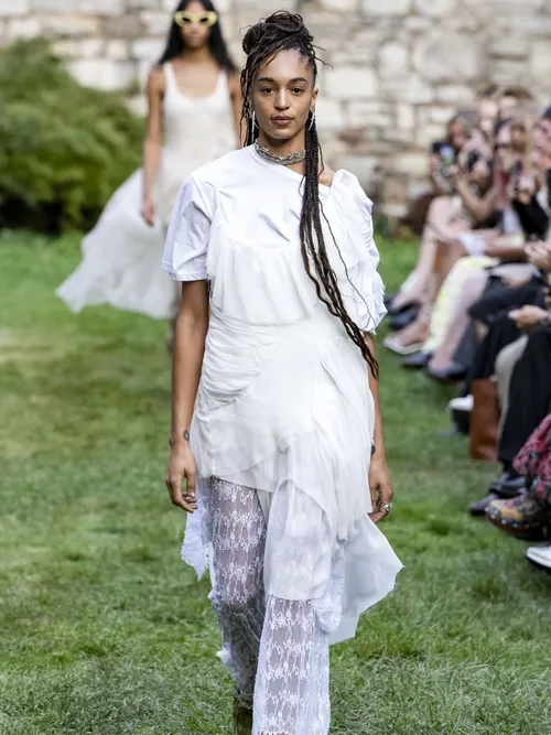 A model walks the runway during the Collina Strada Ready to Wear Spring/Summer 2025 fashion show as part of the New Nork Fashion Week on September 6, 2024 in NY.
