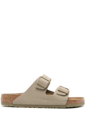 Birkenstock Womens Arizona Birko-Flor Size: 37, colour: KHAKI