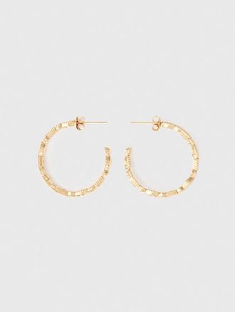 Maje Diamant&eacute;-embellished Large Hoop Earrings - Gift Idea - Gold - Maje