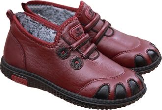 Generic Boots For Women UK, Fur Lined Slip On Snow Boots Floral Flat Soft Sole Walking Shoes Orthopedic Thermal Winter Boot Non Slip Arch Support Ankle Boot L