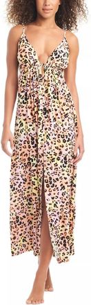 Bar III Leopard Maxi Cover Up In Multi
