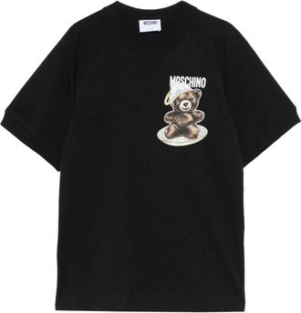 Moschino Orsetto Piccolo T-shirt - Dames - T-shirts - Zwart - XL - Katoen - Tops