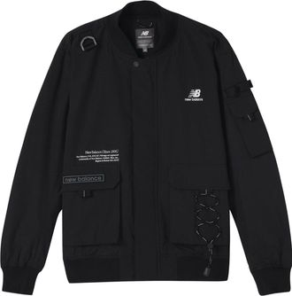 New Balance Logo Windproof Down Jacket Asia Sizing Black NAA1N013-BK