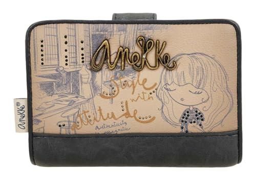 Portefeuille Compact Anekke Studio Beige - Dimensions 15x10x3 Cm - Neuf Avec étiquettes