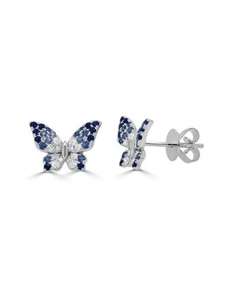 Sabrina Designs 14K 0.66 Ct. Tw. Diamond & Sapphire Stud Earrings