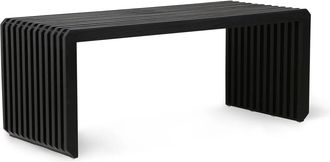 HKliving Slatted Bank 96 cm, schwarz