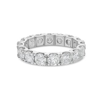 Diana M. Jewels 14kt white gold 15.00 cts round lab grown diamond eternity band in U-prong setting