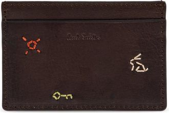 Paul Smith Leren Kaarthouder - Heren - Portefeuilles - Bruin - ONE Size - Leer - Accessoires