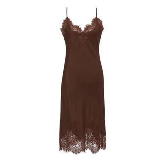 Gold Hawk Gh 987 Slip Dress - Dames - Casual kleedjes - Bruin - XS - Kleedjes