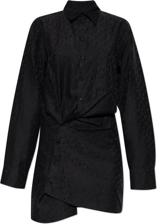 Off-white Jurk met Monogram - Dames - Shirt Kleedjes - Zwart - XS - Katoen - Kleedjes