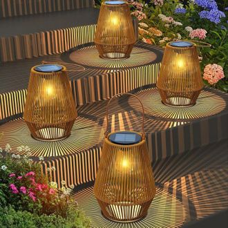 OEM Faroles Solares Para Exteriores, Juego De 3, Resistentes Al Agua Ip44, Perfectos Para Jard&iacute;n, Fiestas Y Decoraci&oacute;n - Ulisem