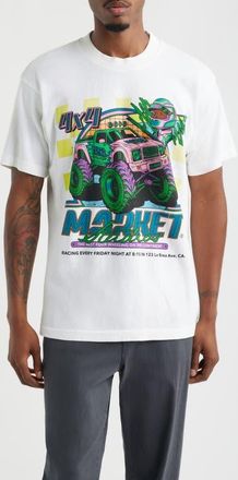 Market Monster Truck Rally Graphic Cotton T-Shirt in White at Nordstrom, Size X-Large