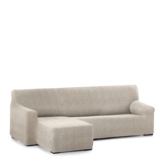 Eysa Funda sof&aacute; chaise longue el&aacute;stica izquierda b/c crudo 250 - 360 cm