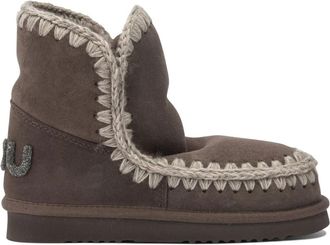Mou Eskimo 18 Glitter Logo Ankle Boot - Dames - Winterlaarzen - Bruin - 36 EU - Wol - Schoenen
