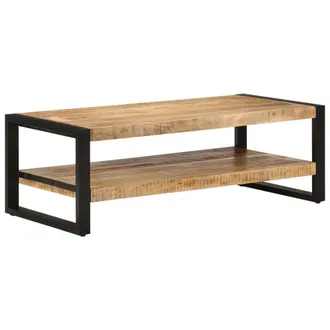 vidaXL Mesa De Centro De Madera Maciza De Mango 120x55x40 Cm Vidaxl