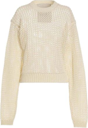 RAMAEL White Bio Cable sweater