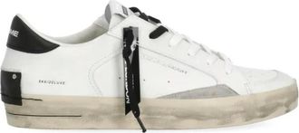 Crime London Schoenen, Heren, Wit, 41 EU, Leer, SK8 Deluxe Sneakers