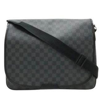 Louis Vuitton Pre-owned Damier Graphite Renzo Schoudertas - Dames - Pre-owned - Zwart - Maat: ONE Size