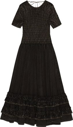 Ganni Abito lungo in jersey - Nero