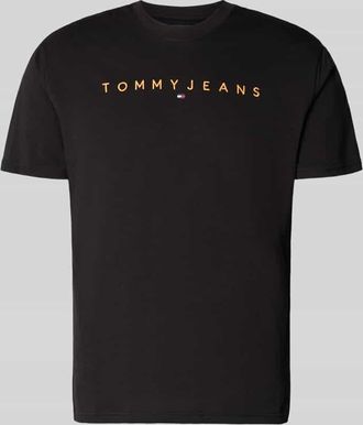 Tommy Jeans Regular Fit T-Shirt aus reiner Baumwolle in Black, Gr&ouml;&szlig;e XXL