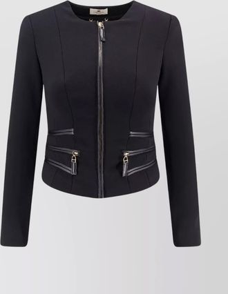 Elisabetta Franchi slim-fit crepe jacket