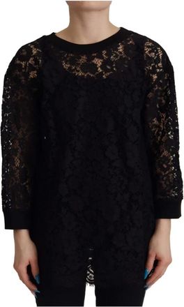 Dolce & Gabbana Sicily Blouse - Dames - Blouses - Zwart - S - Katoen - Overhemden