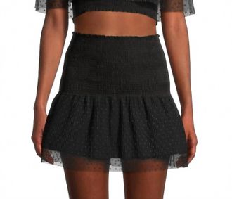 Peixoto Scarlet Mini Skirt In Black