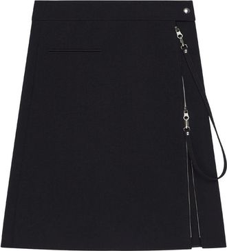 Courr&egrave;ges Midirock mit Rei&szlig;verschluss